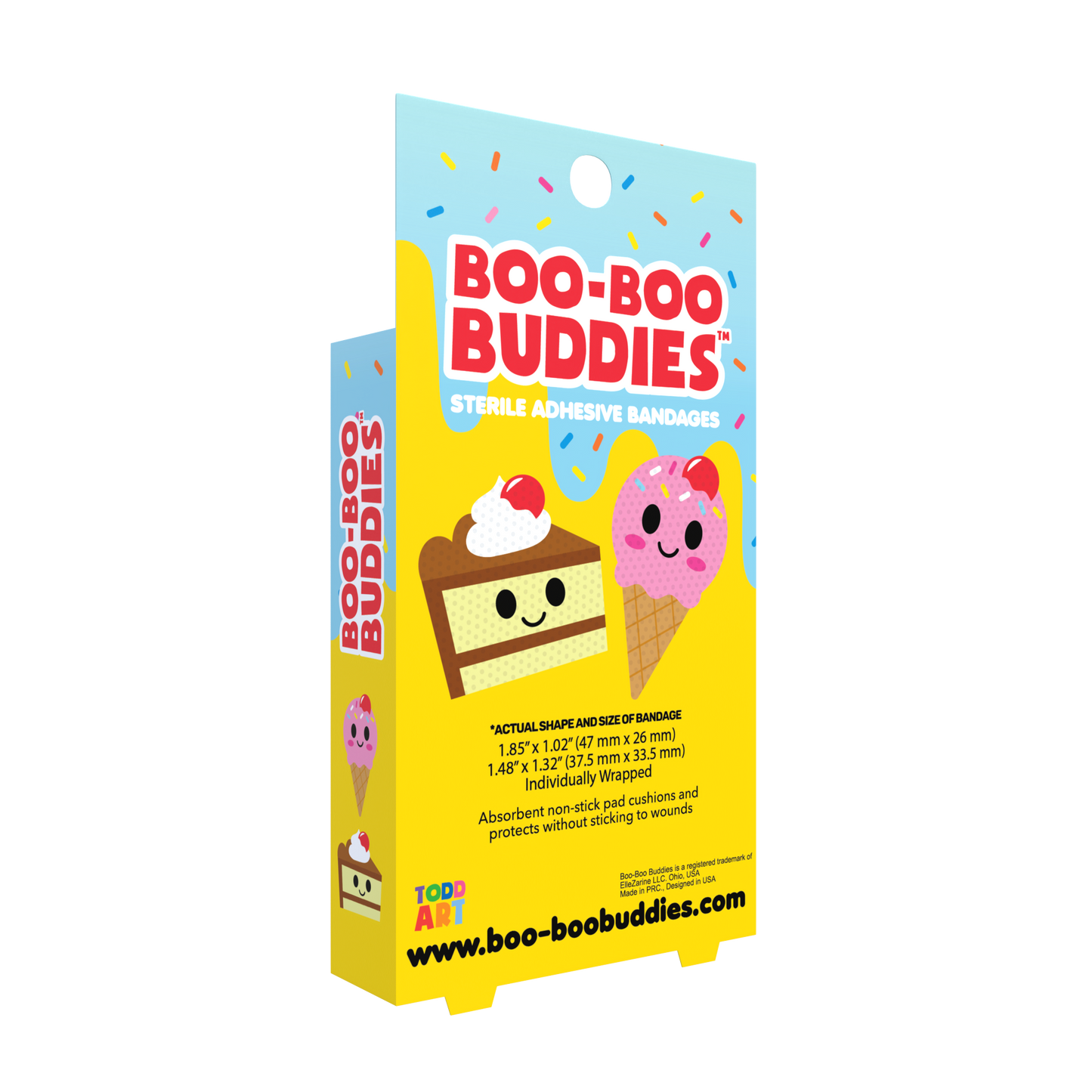 Kids Bandages – Ice Cream + Cake (24 Count, Latex-Free)