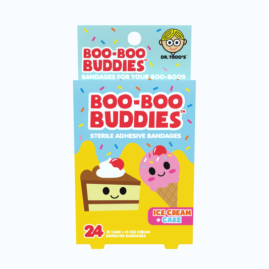 Kids Bandages – Ice Cream + Cake (24 Count, Latex-Free)