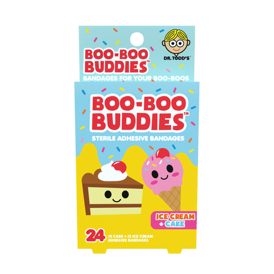 Kids Bandages – Ice Cream + Cake (24 Count, Latex-Free)