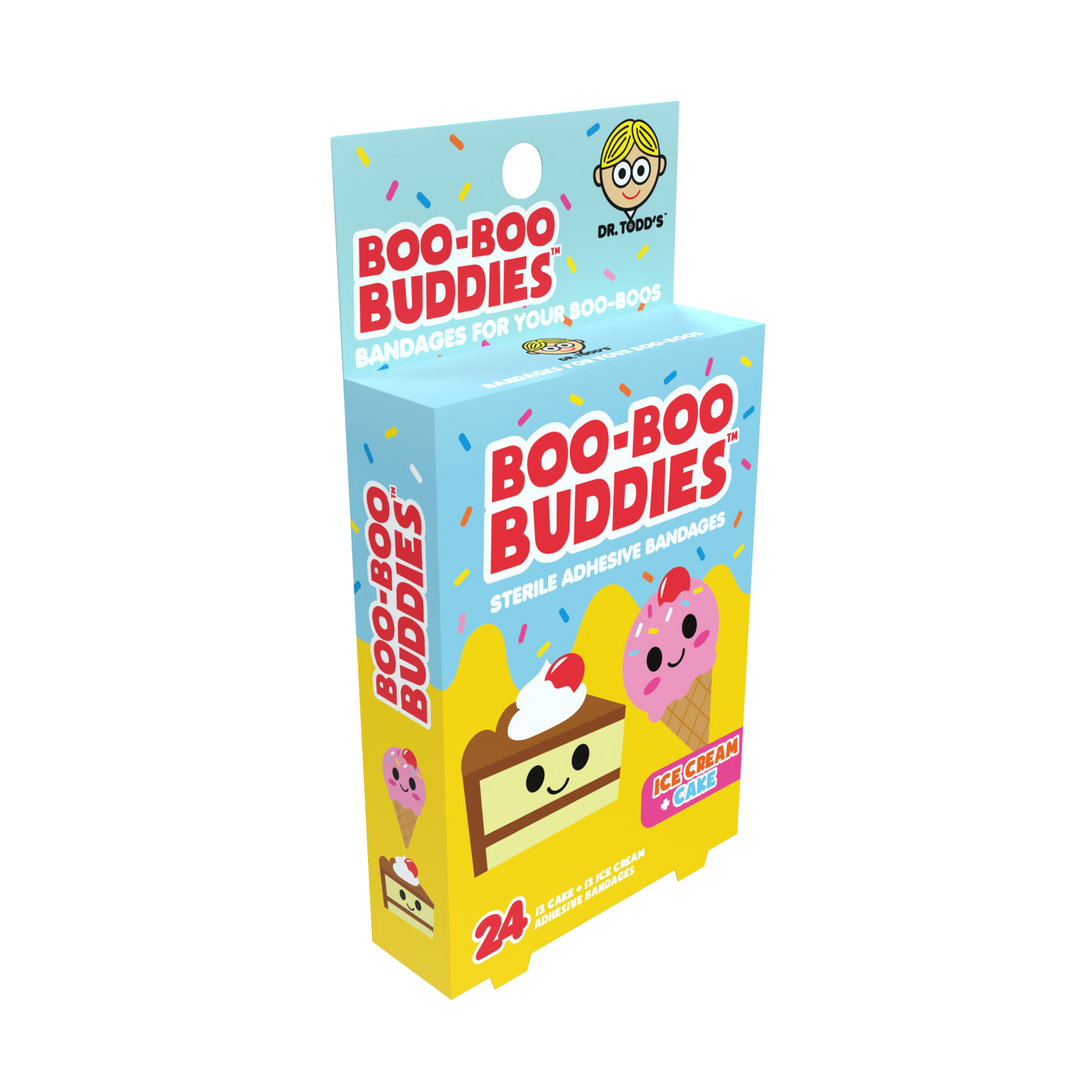 Kids Bandages – Ice Cream + Cake (24 Count, Latex-Free)