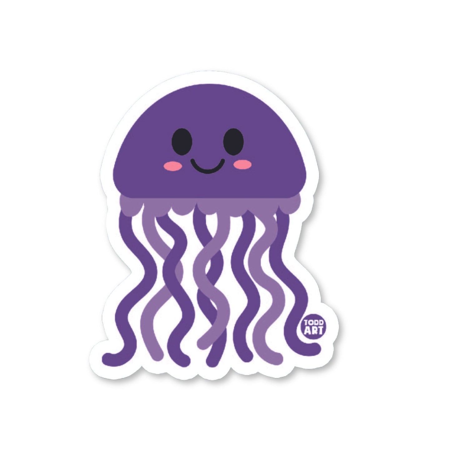 Jellyfish - 3" Art Sticker
