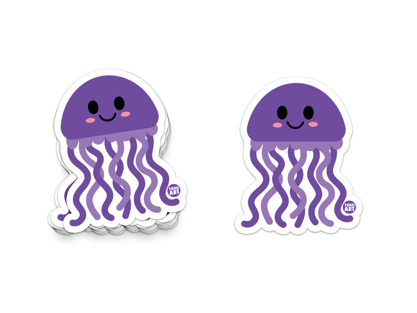 Jellyfish - 3" Art Sticker