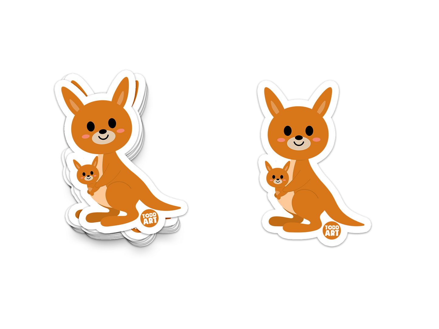 Kangaroo - 3" Art Sticker