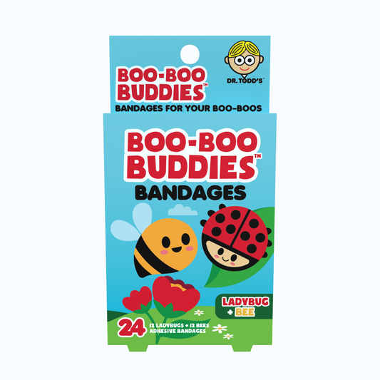 Kids Bandages – Ladybug + Bee (24 Count, Latex-Free)