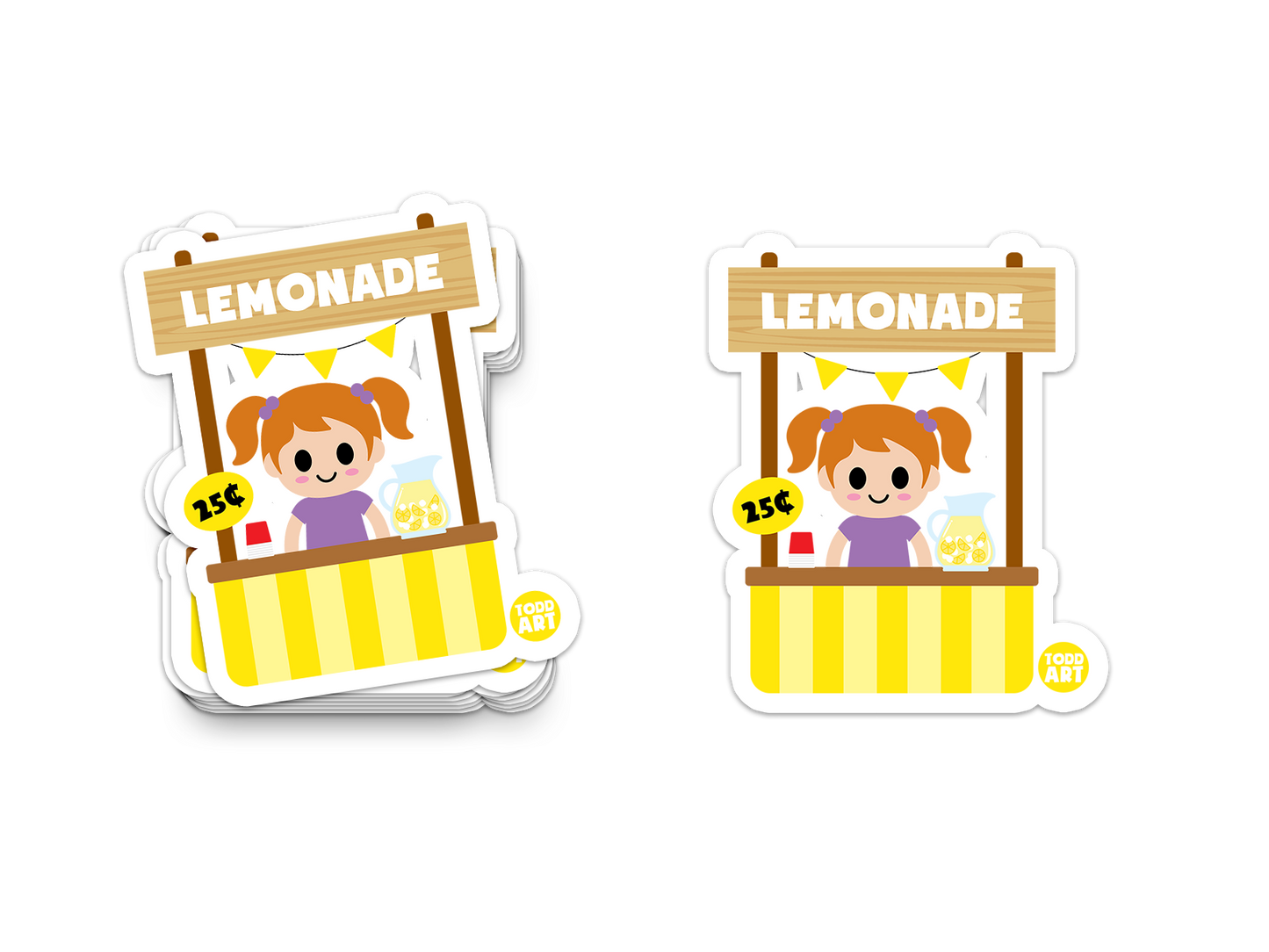 Lemonade Stand - 3" Art Sticker
