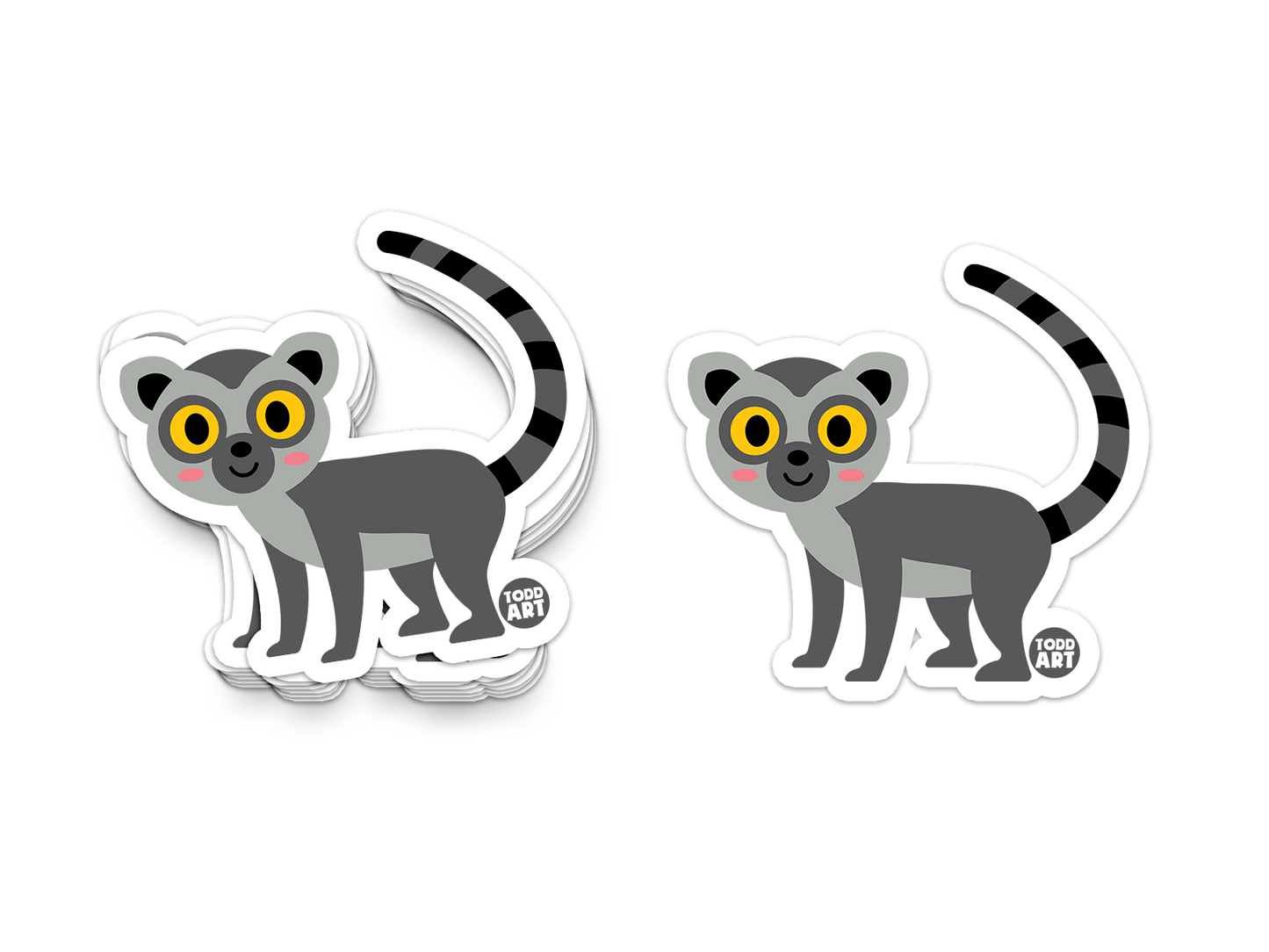 Lemur - 3" Art Sticker