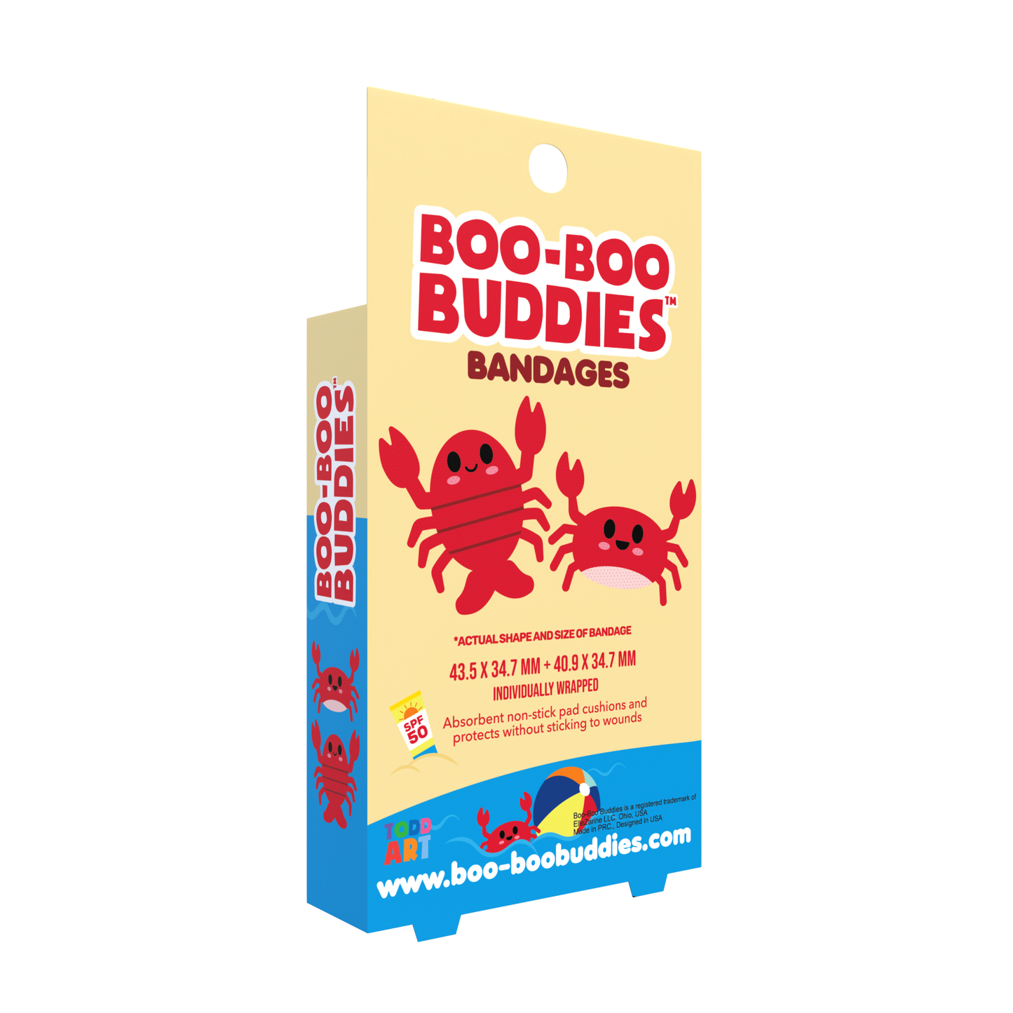Kids Bandages – Lobster + Crab (24 Count, Latex-Free)