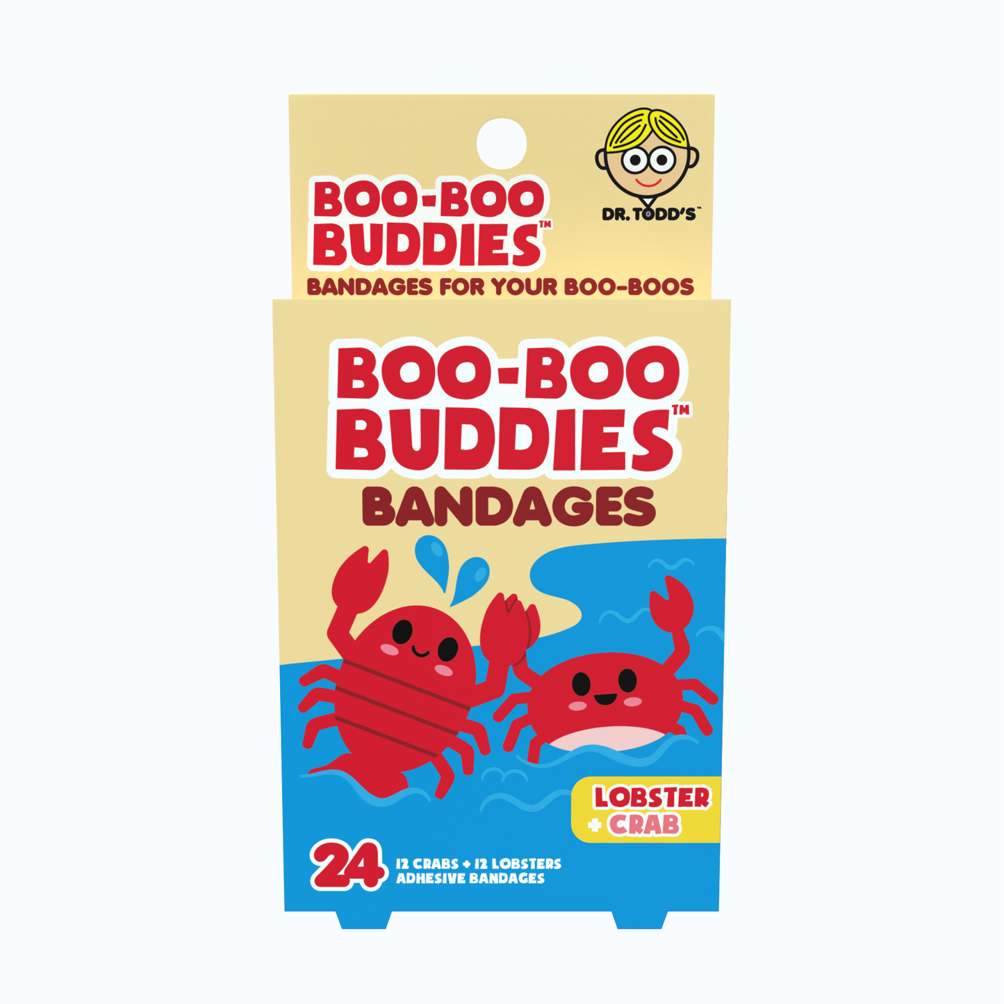 Kids Bandages – Lobster + Crab (24 Count, Latex-Free)