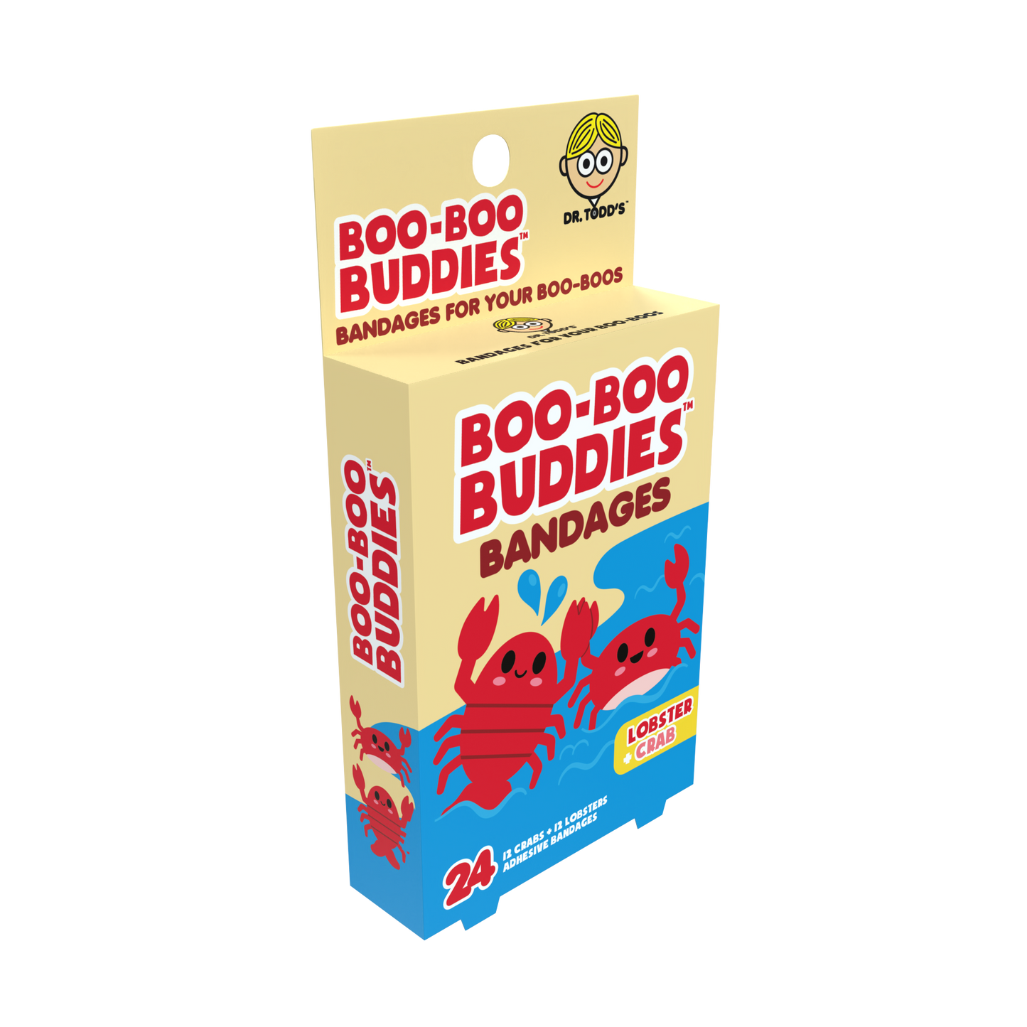 Kids Bandages – Lobster + Crab (24 Count, Latex-Free)