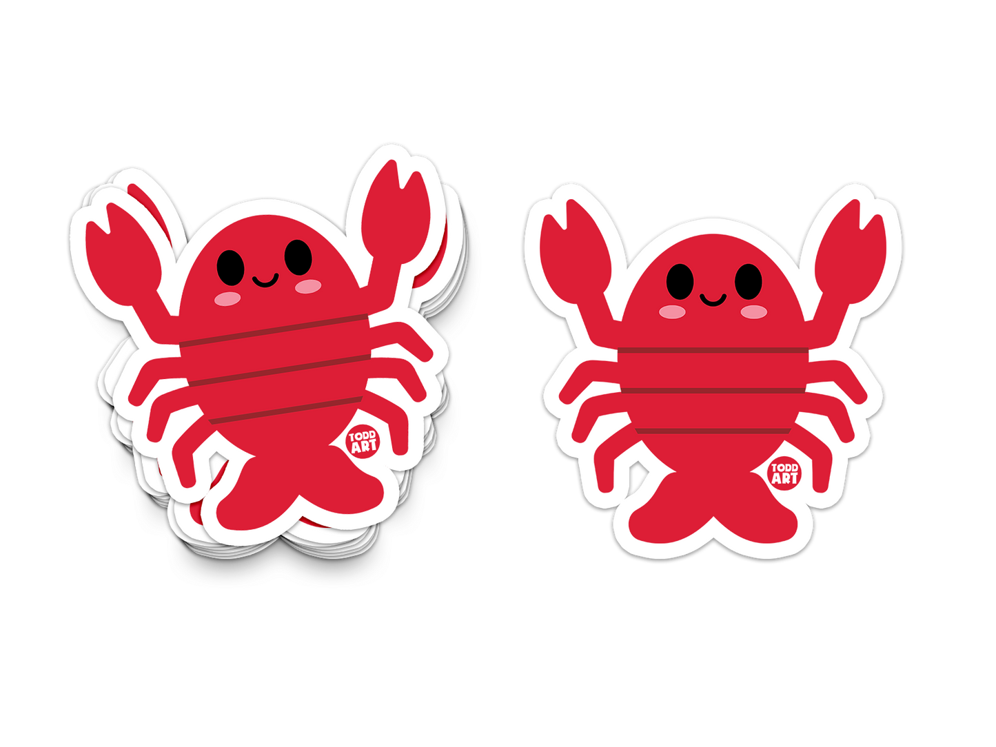 Lobster - 3" Art Sticker