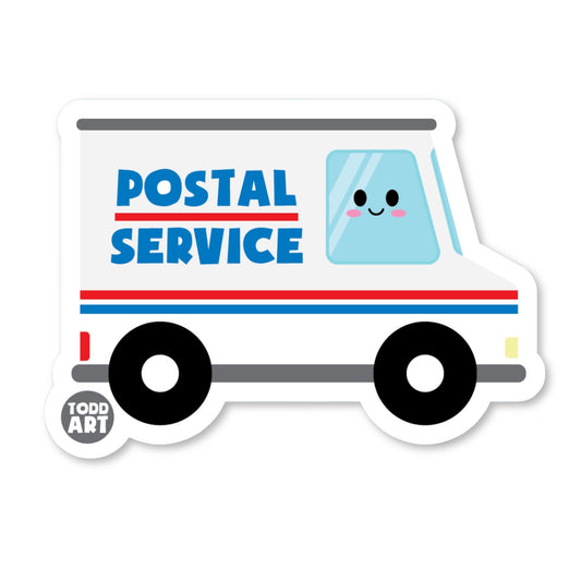 Mail Truck - 3" Art Sticker