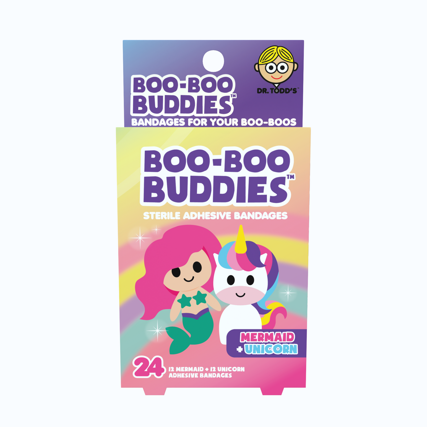 Kids Bandages – Mermaid + Unicorn (24 Count, Latex-Free)