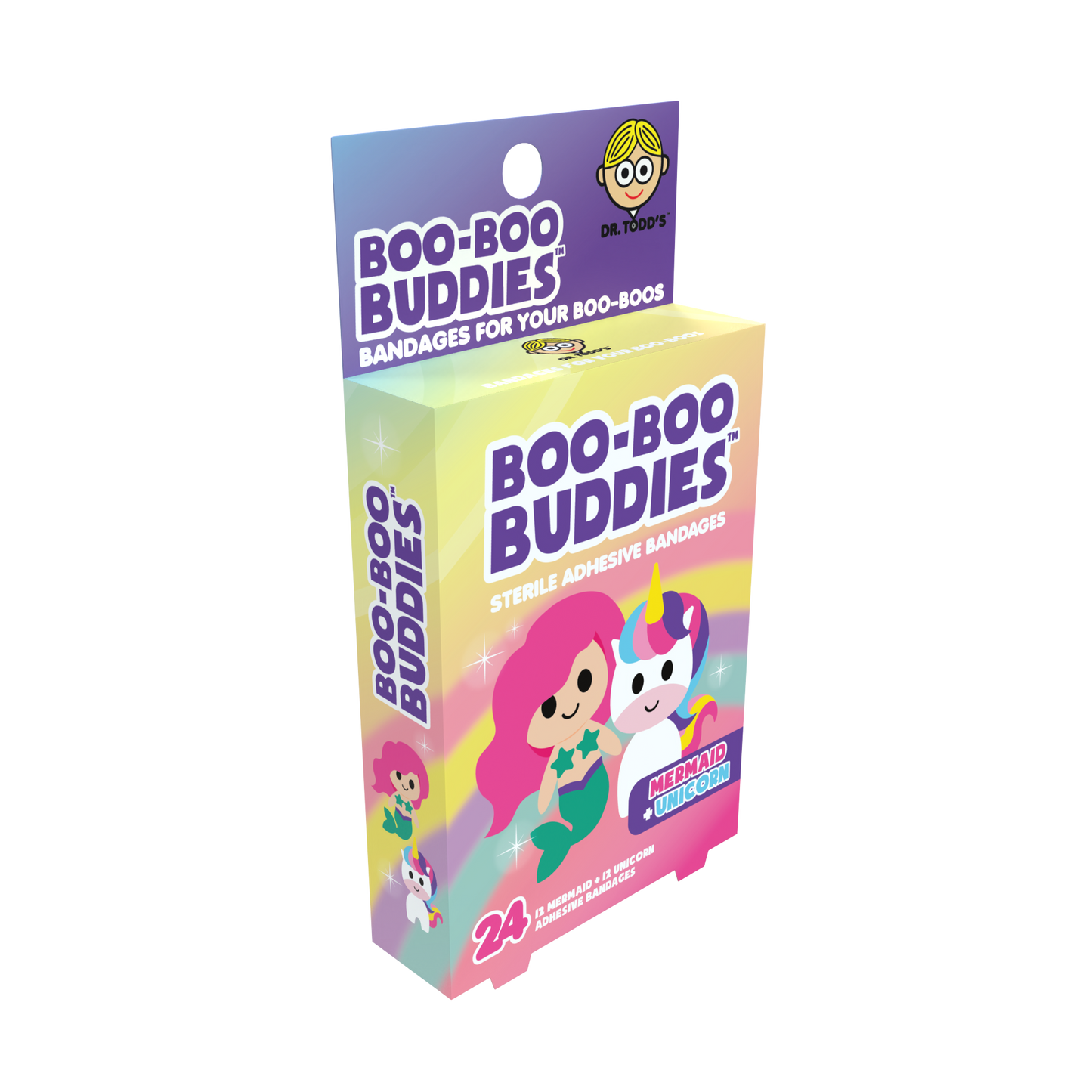 Kids Bandages – Mermaid + Unicorn (24 Count, Latex-Free)