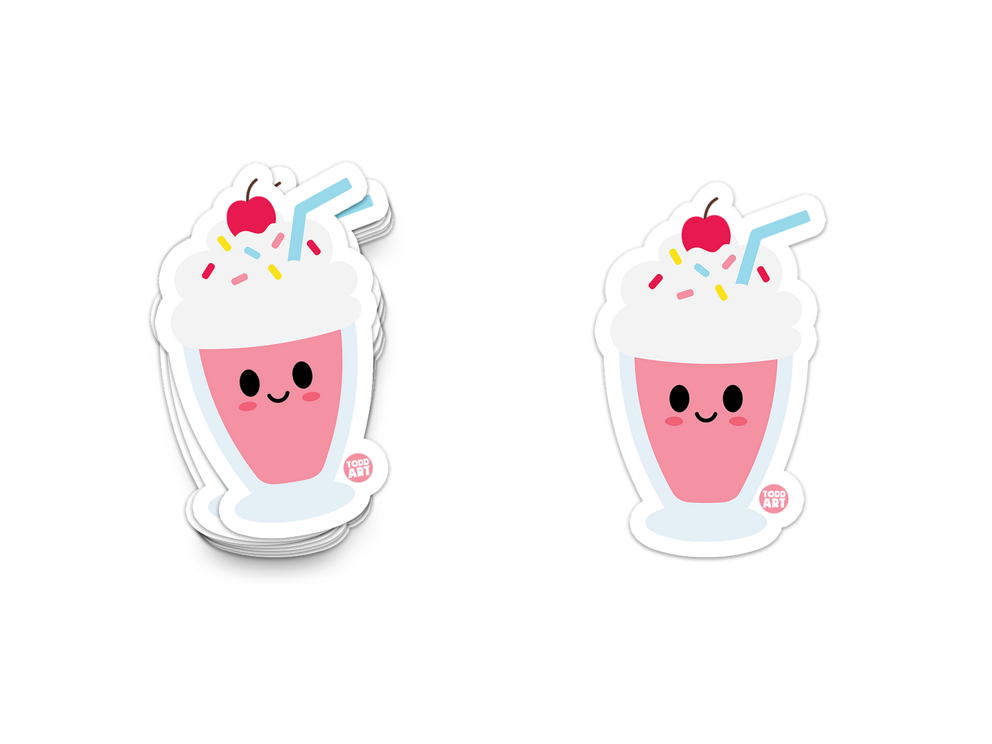 Milkshake - 3" Art Sticker
