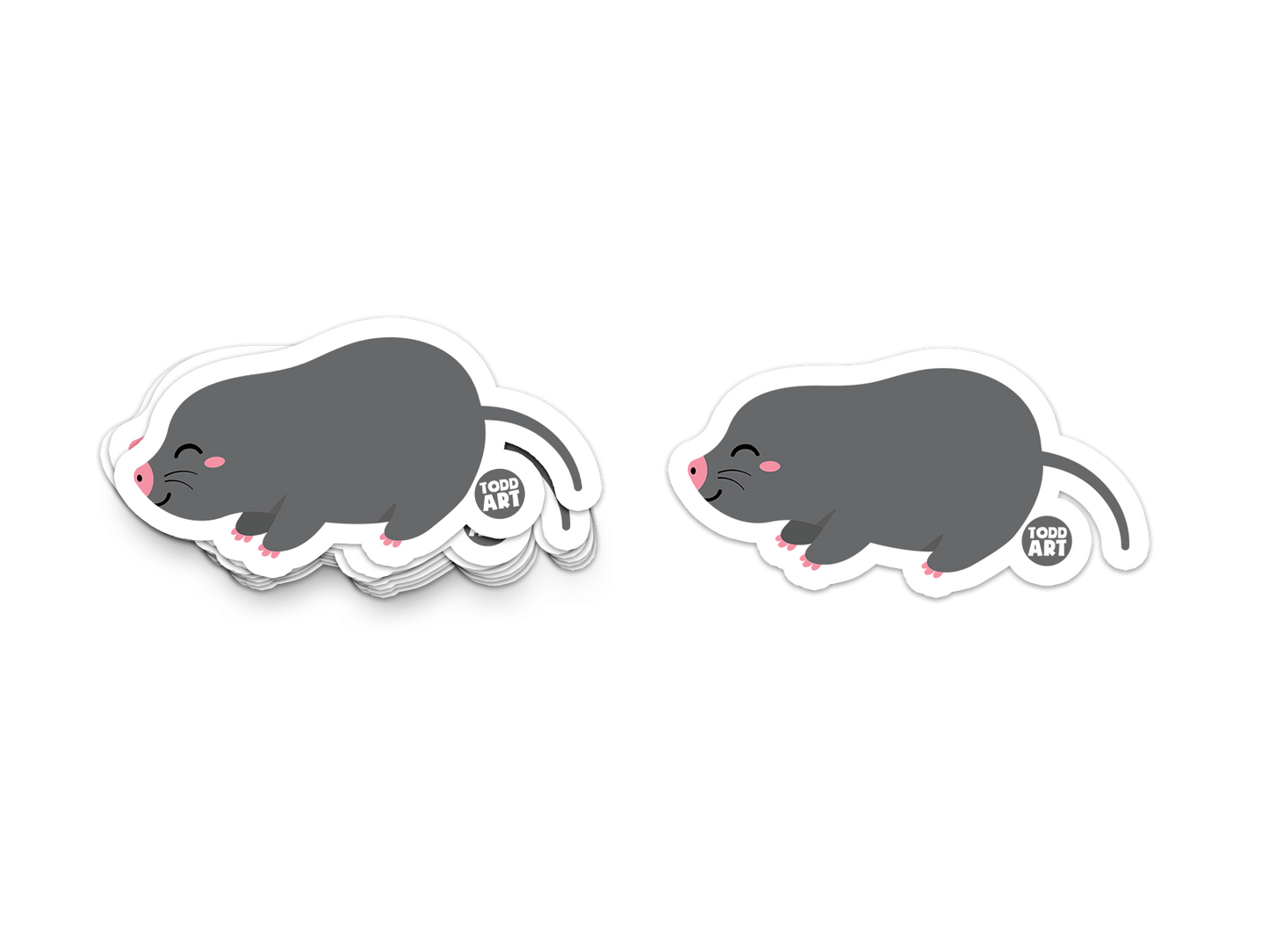 Mole - 3" Art Sticker