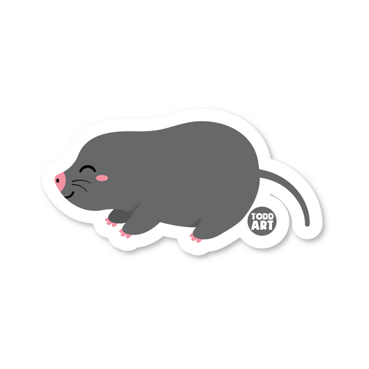 Mole - 3" Art Sticker