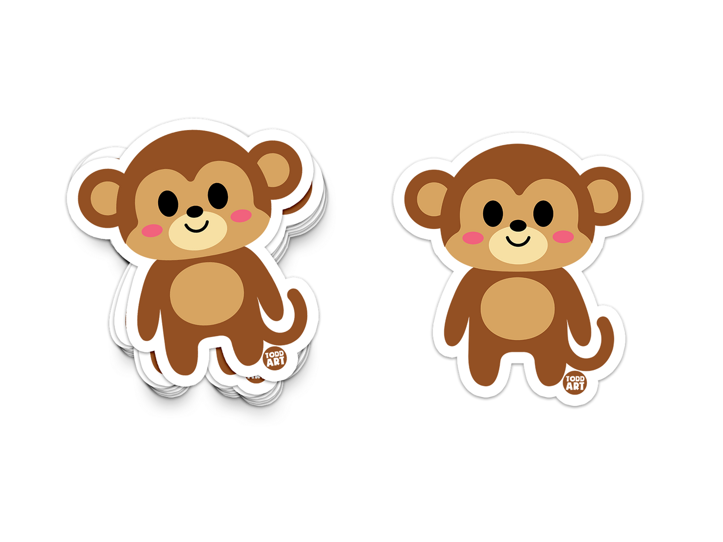 Monkey - 3" Art Sticker