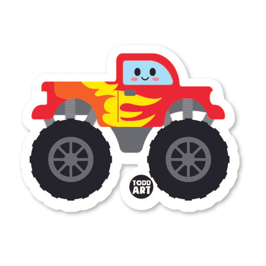 Monster Truck - 3" Art Sticker