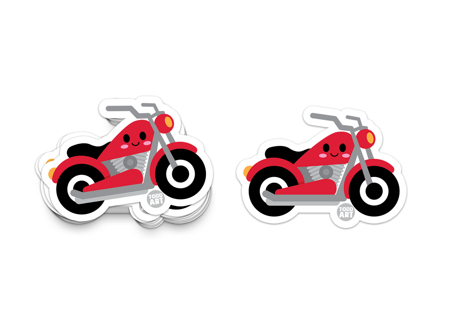 Motorcycle - 3" Art Sticker