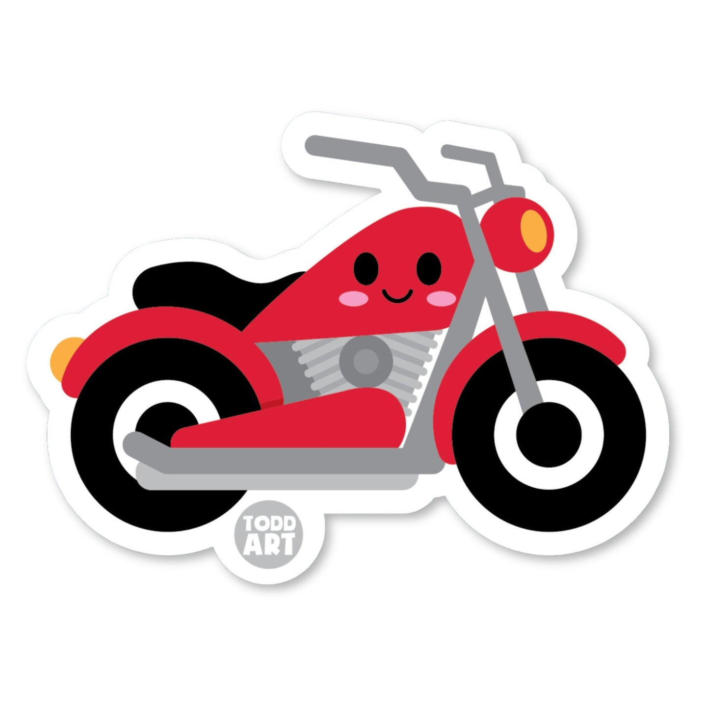 Motorcycle - 3" Art Sticker