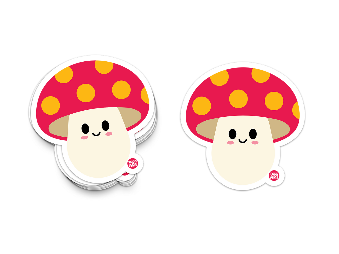 Mushroom - 3" Art Sticker