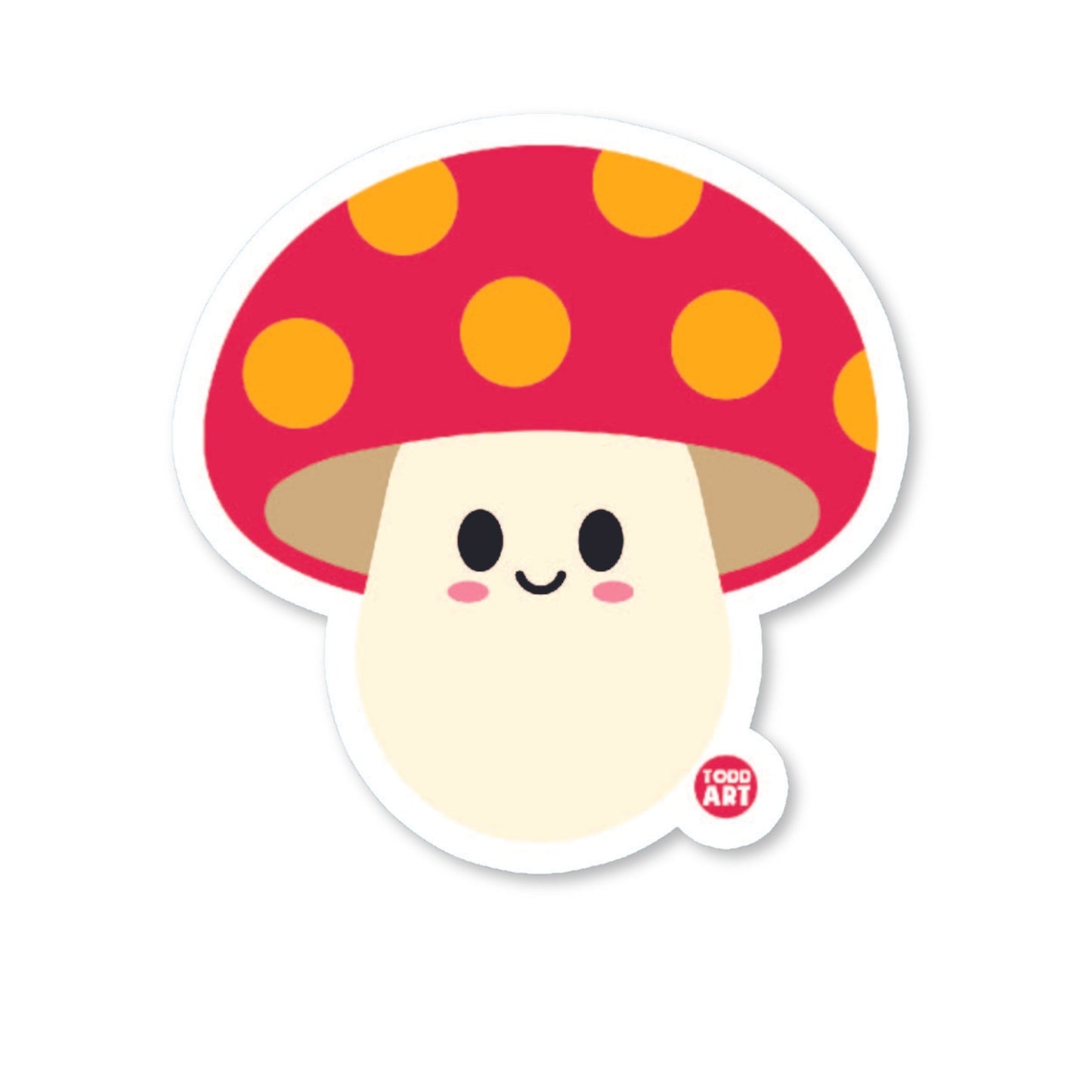 Mushroom - 3" Art Sticker