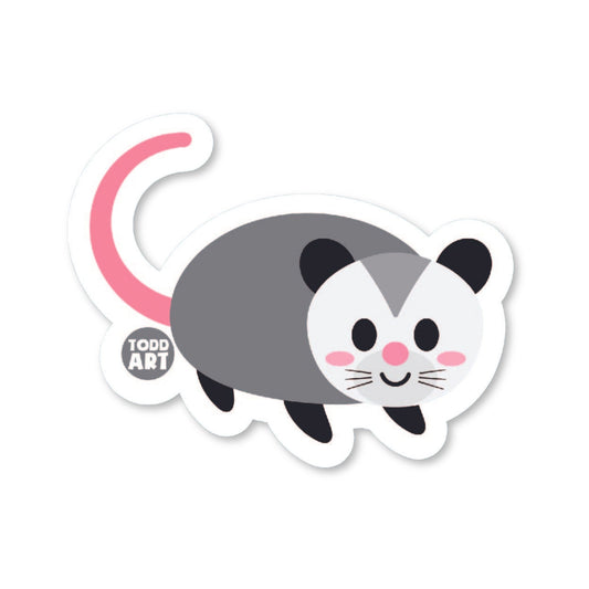 Opossum - 3" Art Sticker