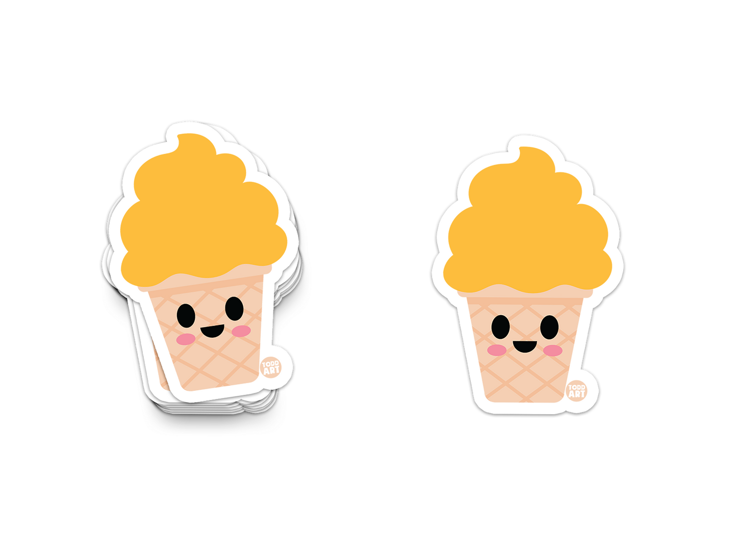 Orange Sherbet - 3" Art Sticker