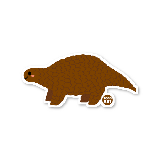Pangolin - 3" Art Sticker