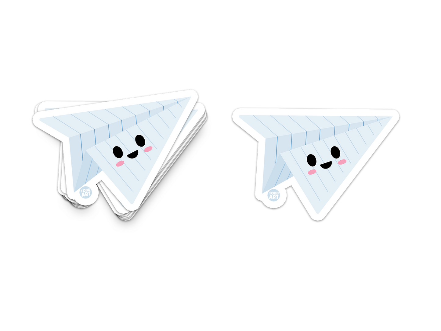 Paper Plane - 3" Art Sticker