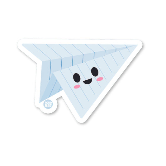 Paper Plane - 3" Art Sticker