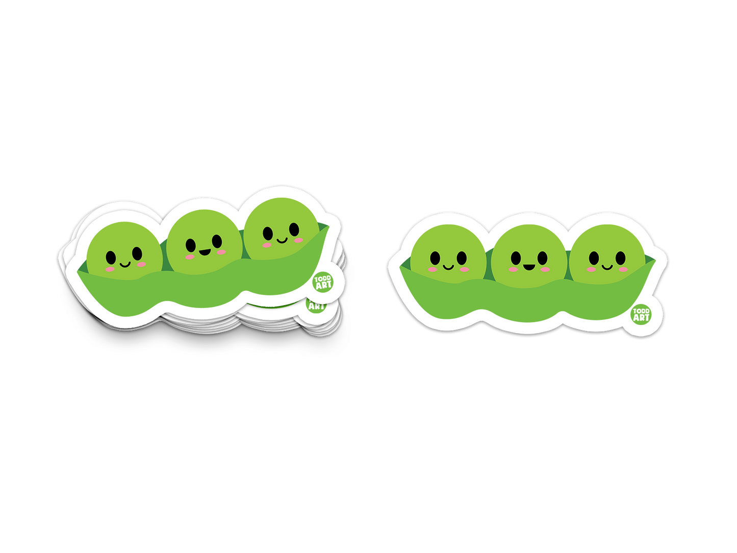 Pea Pod - 3" Art Sticker
