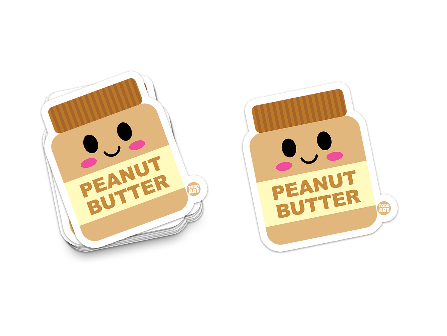 Peanut Butter Jar - 3" Art Sticker
