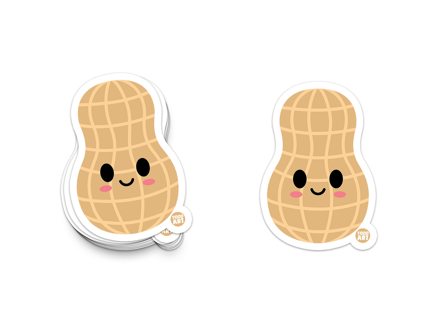 Peanut - 3" Art Sticker