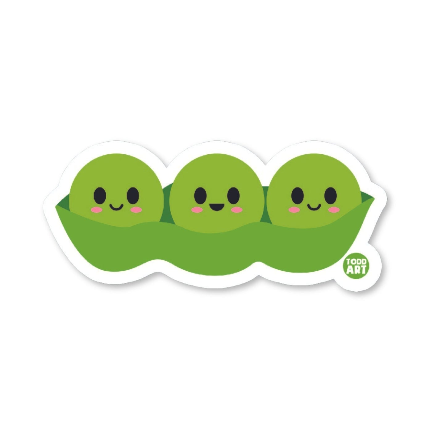 Pea Pod - 3" Art Sticker