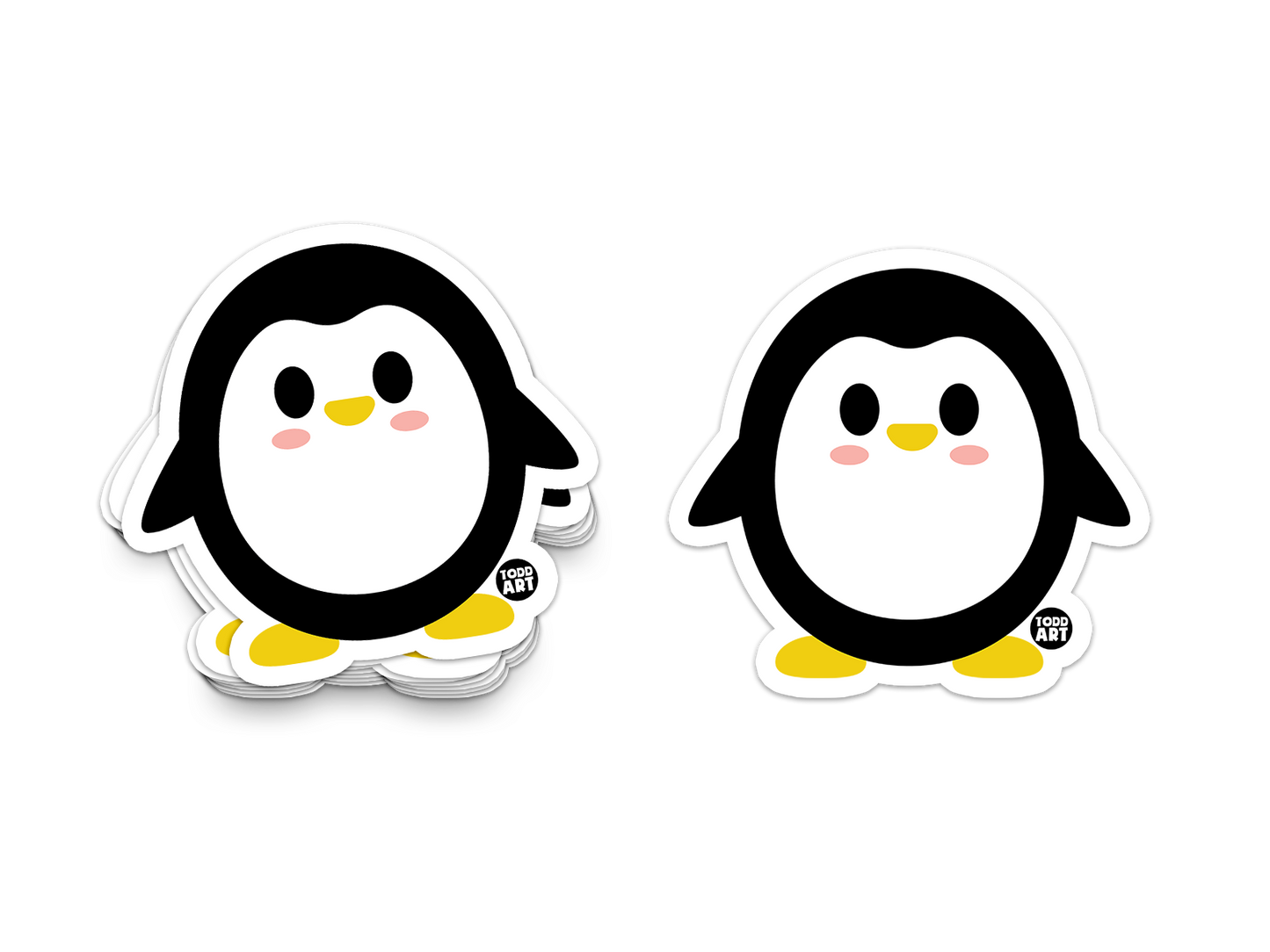 Penguin - 3" Art Sticker