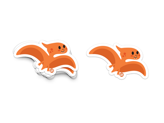 Pterodactyl Dinosaur - 3" Art Sticker