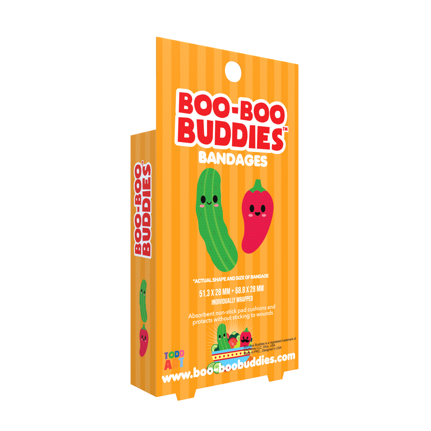 Kids Bandages – Pickle + Pepper (24 Count, Latex-Free)