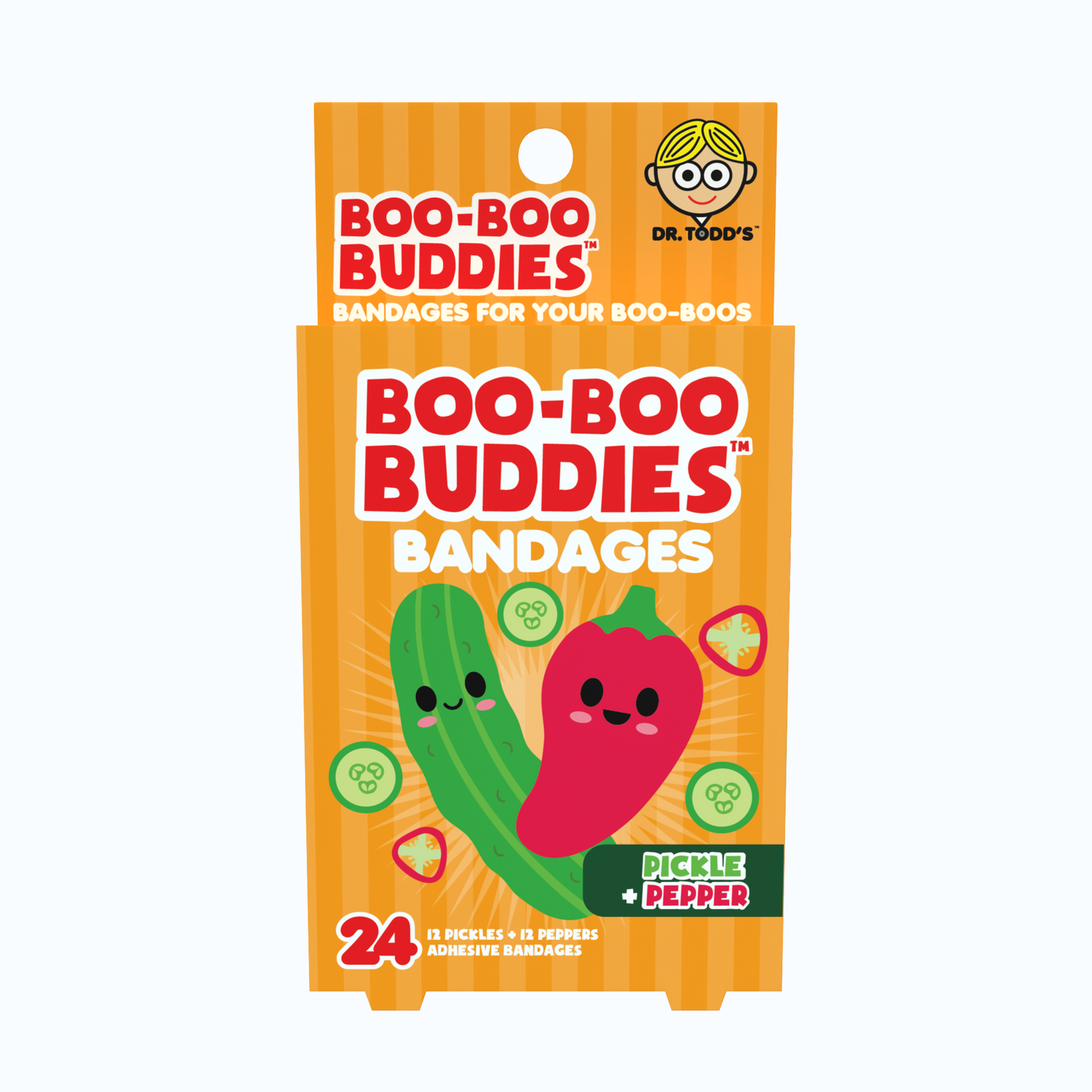 Kids Bandages – Pickle + Pepper (24 Count, Latex-Free)