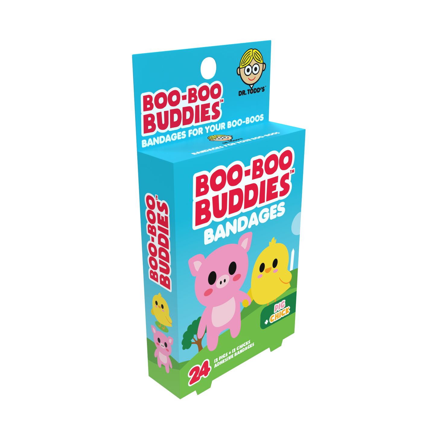 Kids Bandages – Pig + Chick (24 Count, Latex-Free)