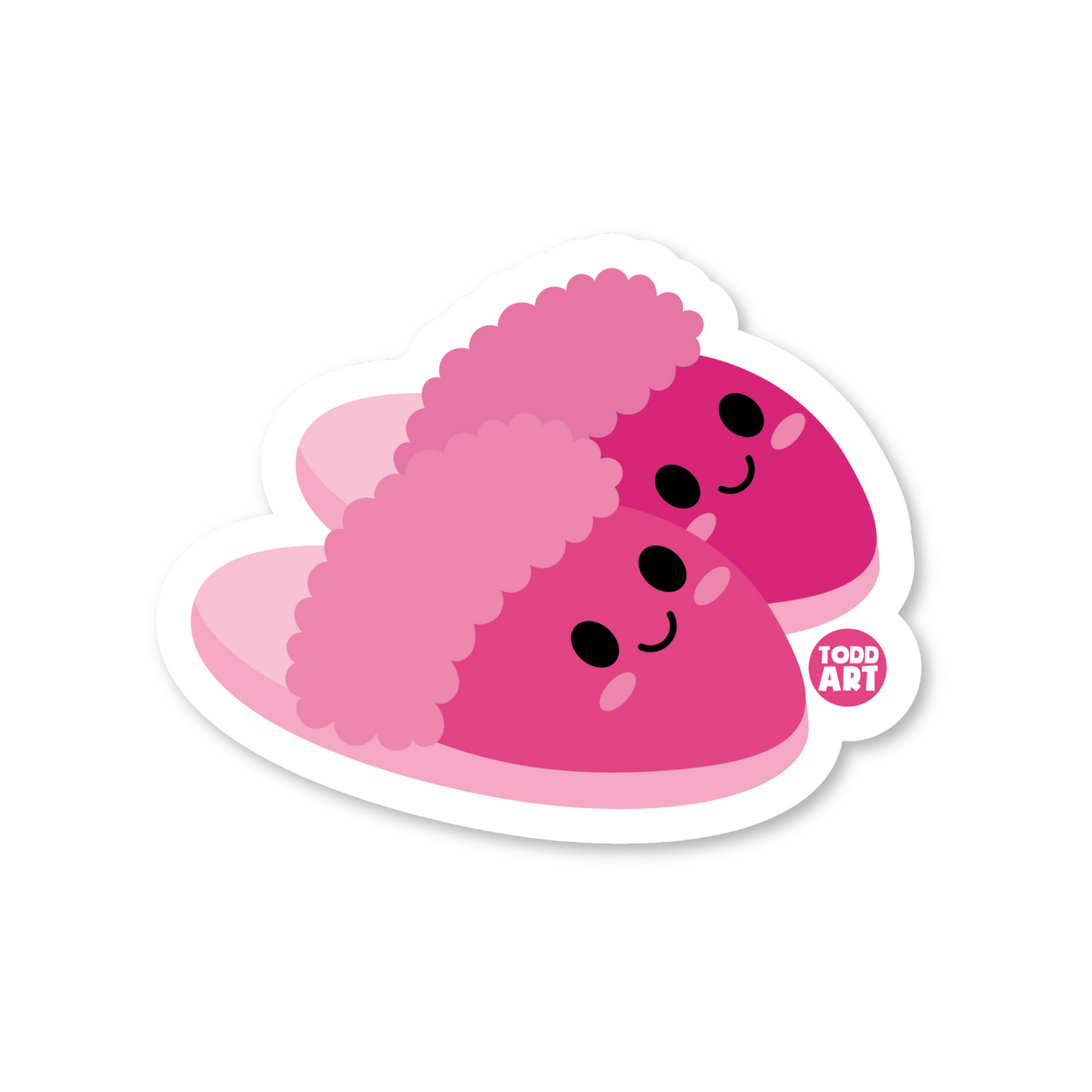 Pink Slipper - 3" Art Sticker