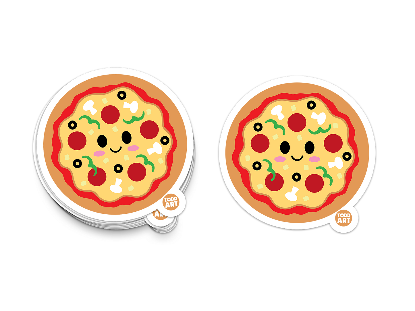 Pizza Pie - 3" Art Sticker