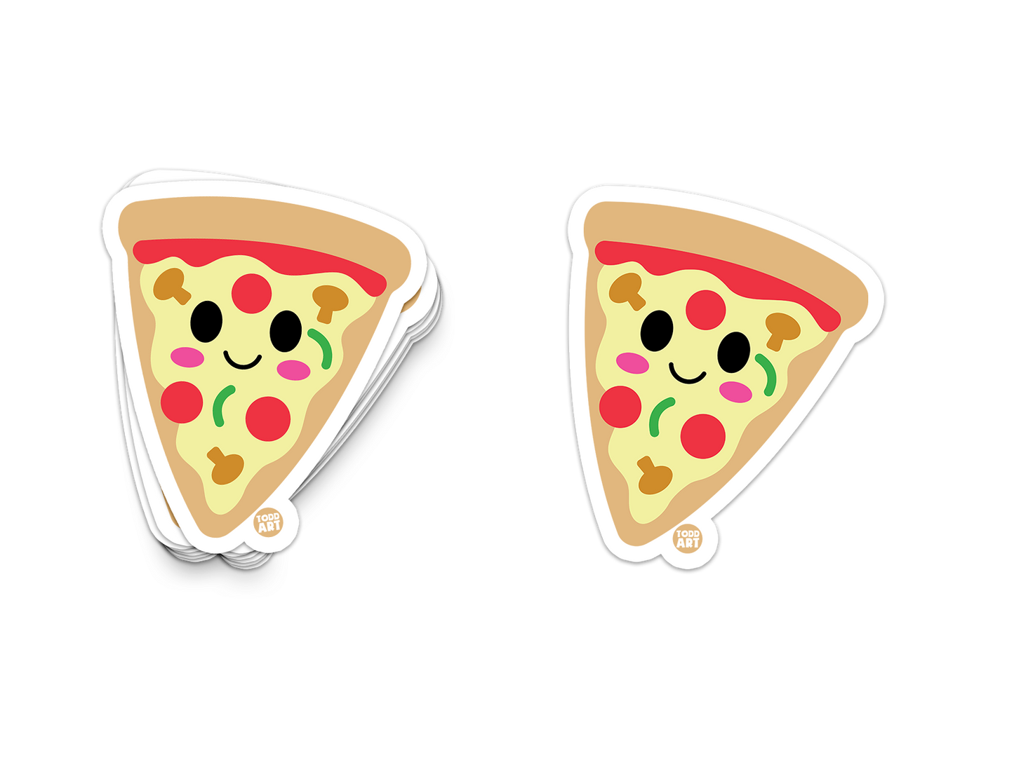 Pizza Slice - 3" Art Sticker