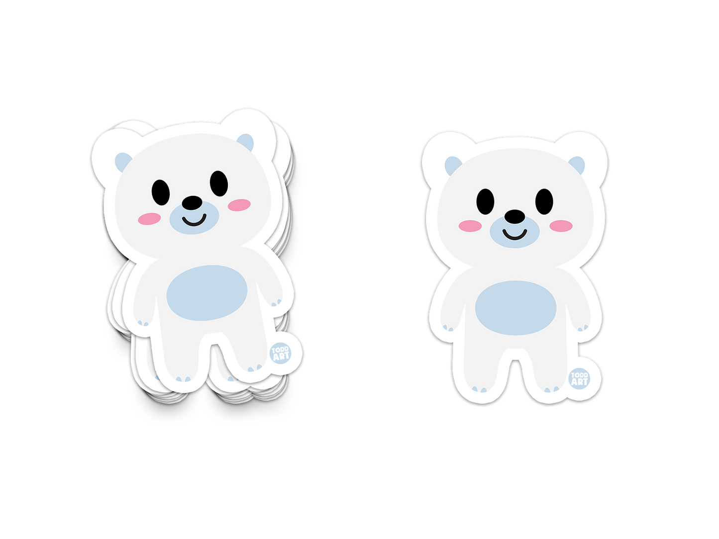 Polar Bear - 3" Art Sticker
