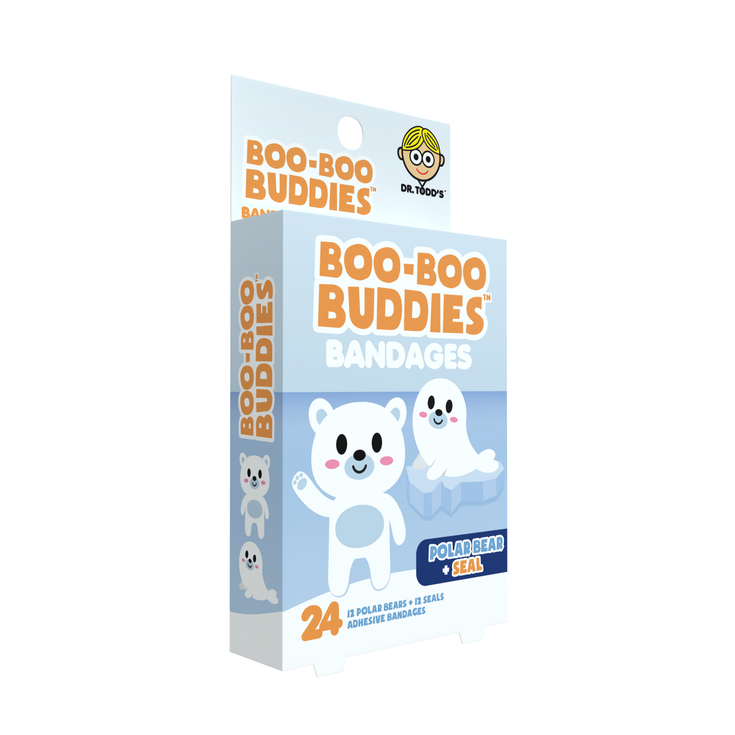 Kids Bandages – Polar Bear + Seal (24 Count, Latex-Free)