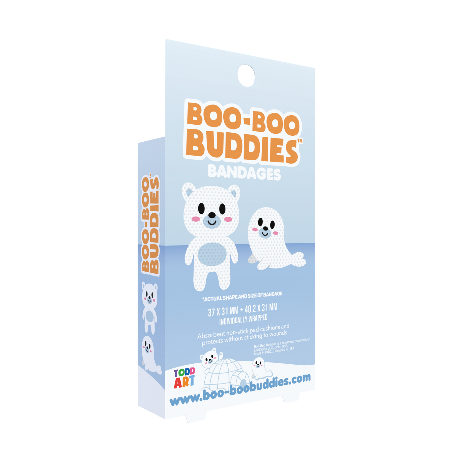 Kids Bandages – Polar Bear + Seal (24 Count, Latex-Free)