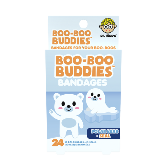 Kids Bandages – Polar Bear + Seal (24 Count, Latex-Free)