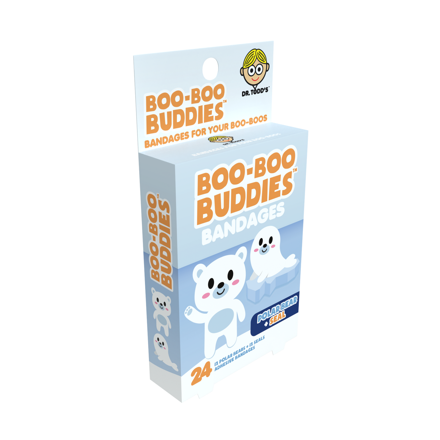 Kids Bandages – Polar Bear + Seal (24 Count, Latex-Free)
