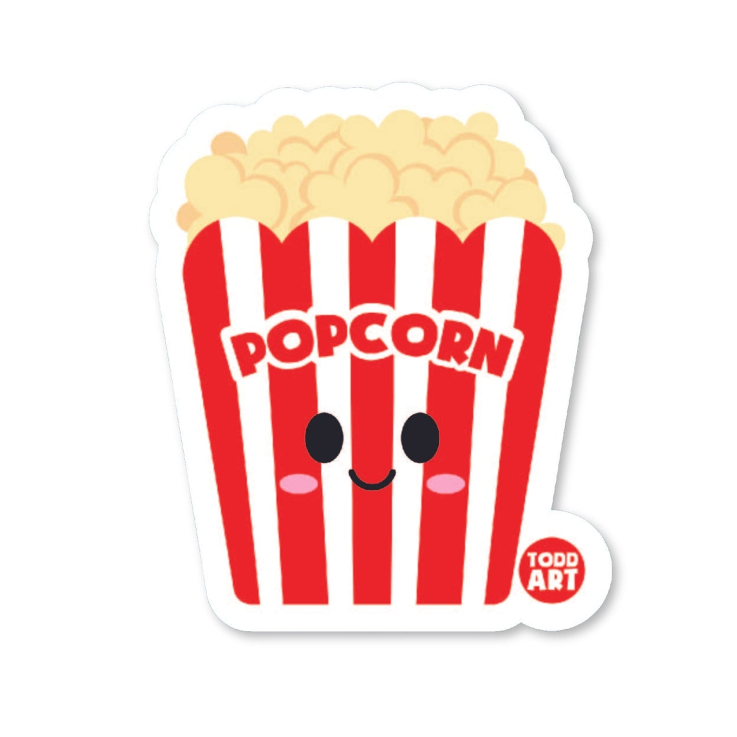 Popcorn - 3" Art Sticker