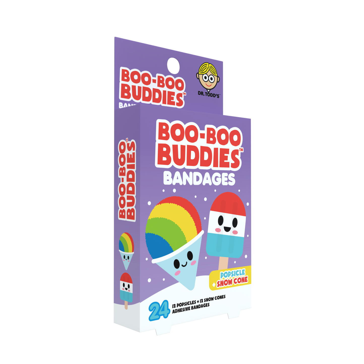 Kids Bandages – Popsicle + Snowcone (24 Count, Latex-Free)